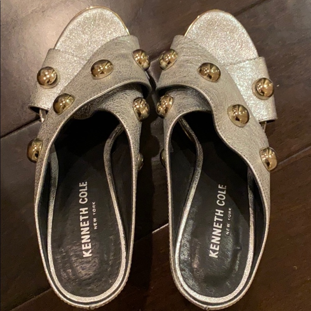 Kenneth Cole Metallic Mules - Picture 4 of 5